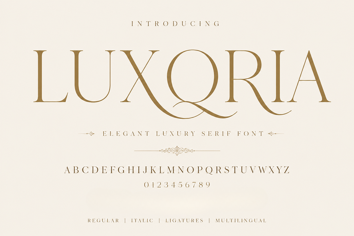 LUXQRIA - Elegant Luxury Serif Font, a Serif Font by elfy creative (Photo 1 of 3)