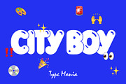 City Boy TM – Bubbly Display Font, a Sans Serif Font by Type Mania (Thumbnail 1 of 10)