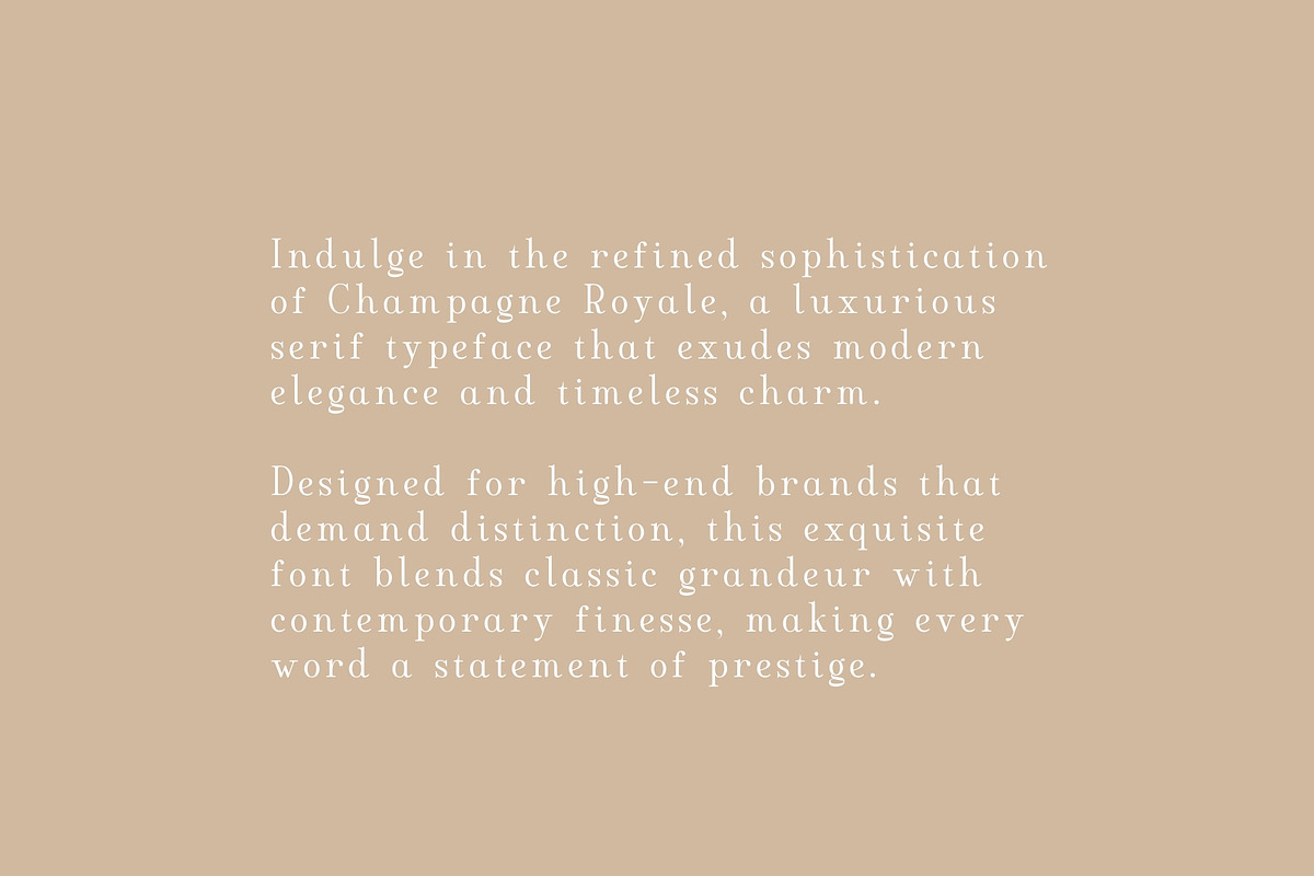 Champagne Royale – Luxury Serif, a Serif Font by HipFonts (Photo 6 of 7)