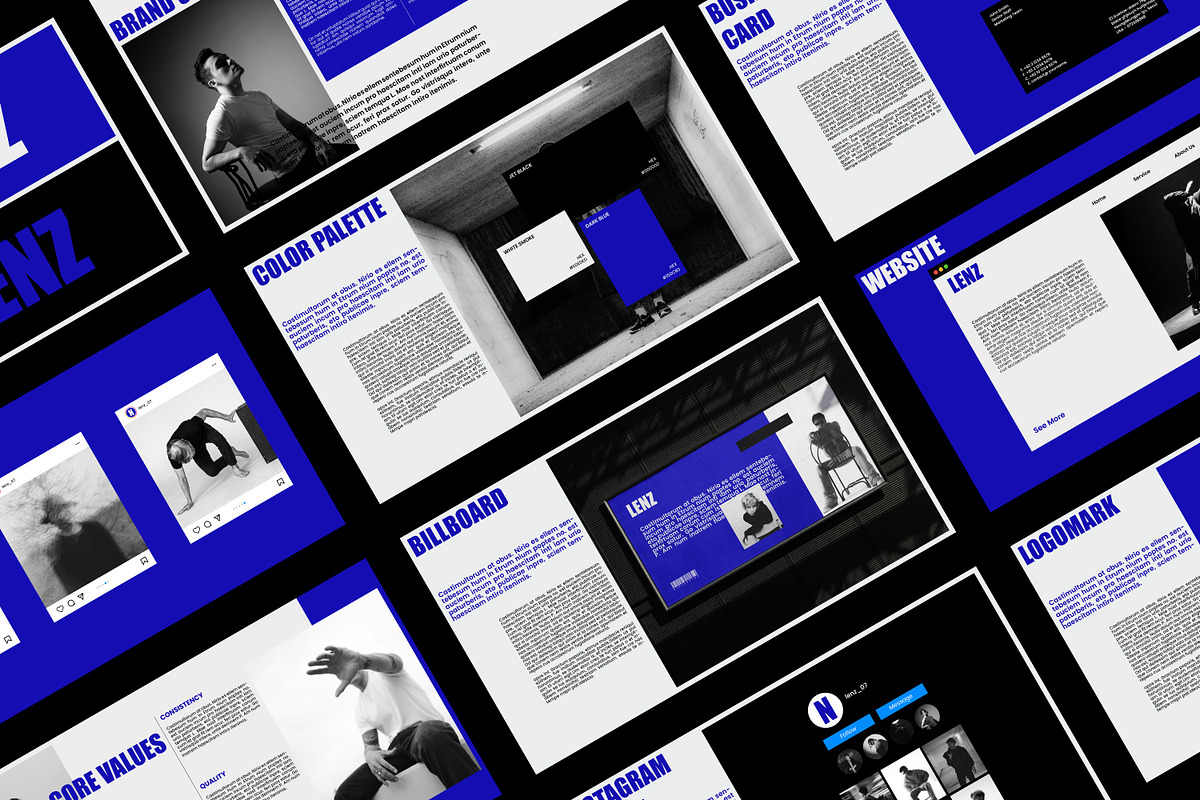 LENZ | Brand Guidelines Template, a Branding & Logo Template by shaondesigns (Photo 2 of 9)