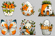 Carrot Easter Watercolor Clipart Set, an Illustration by Sublimation Artist (Thumbnail 4 of 7)