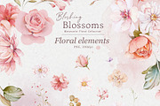 Watercolor Blush Flowers, a Decorative Illustration by Damian Roh (Thumbnail 4 of 15)