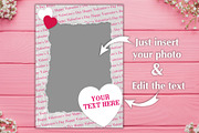 Valentines Photo Card PSD Template, a Card Template by PSD templates and Photos (Thumbnail 2 of 5)