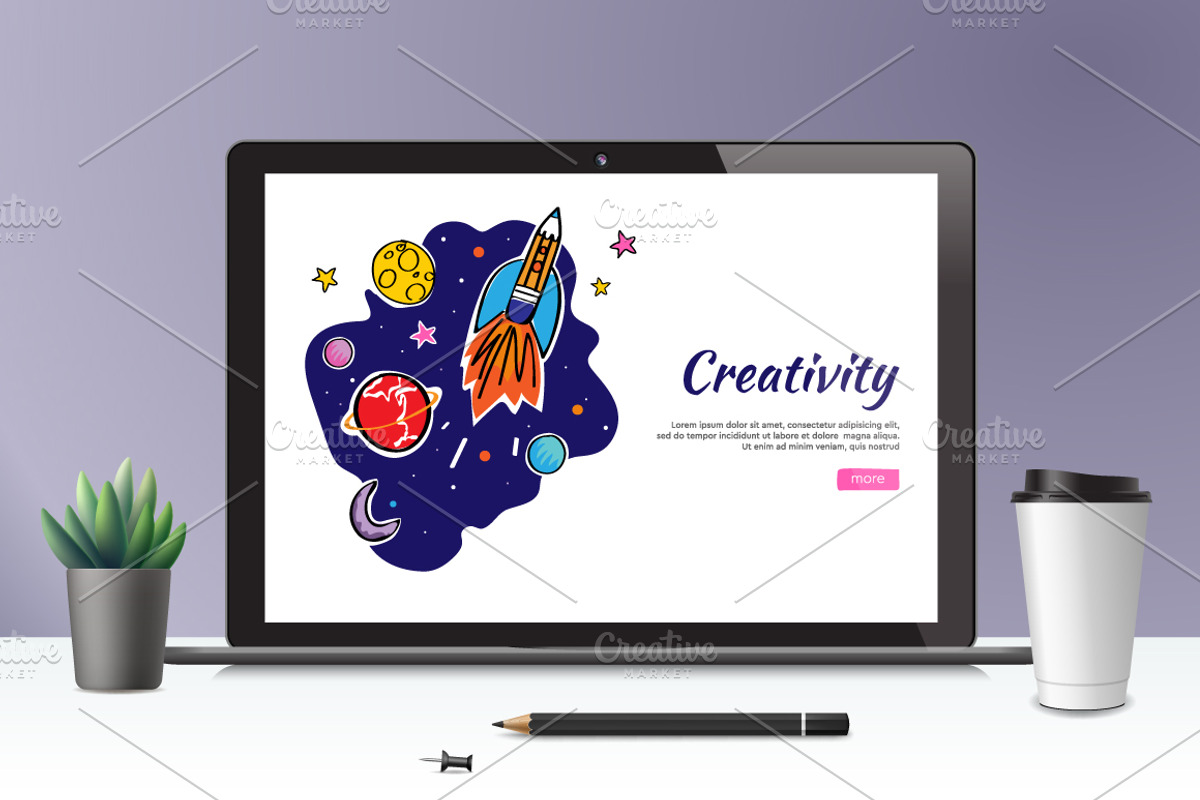 Creativity Website Space Design, a Templates & Theme by PREMIUMVECTOR (Photo 1 of 4)
