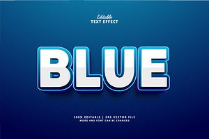 Text Effect Blue Bold