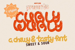 Curly Wurly | Retro Display Bubble, a Sans Serif Font by ana & yvy