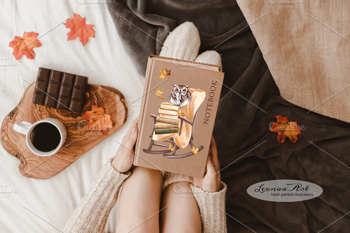 Hello Autumn Clipart Set, a Seasonal Illustration by Leonaa art (Photo 6 of 9)
