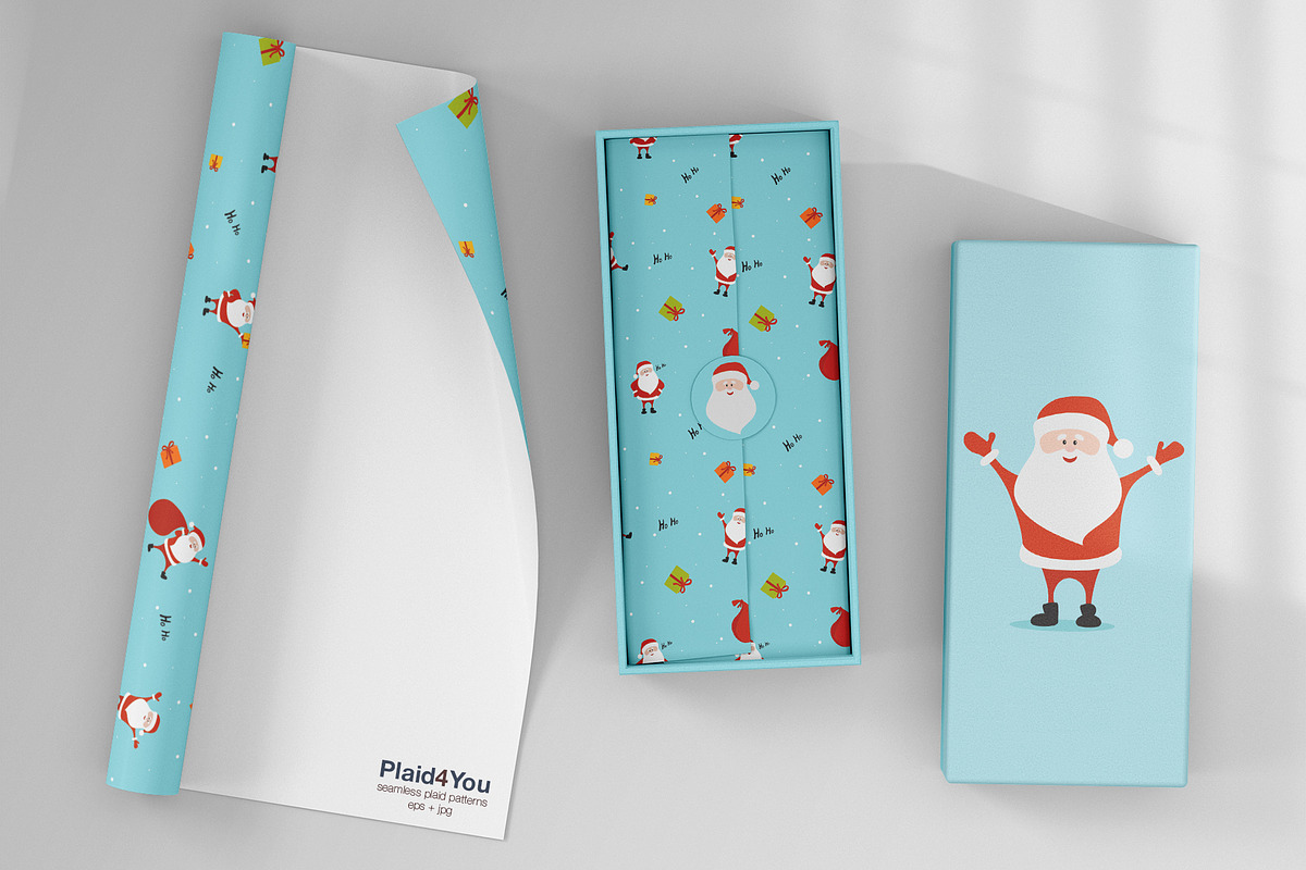 Santa Claus Illustrations & Pattern, a Decorative Illustration by Plaid4You (Photo 4 of 9)