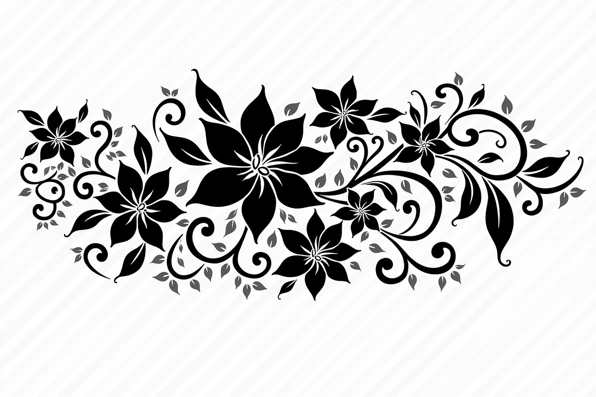 Vintage Flower Ornament Set, an Illustration by Creativeshirt (Photo 10 of 21)