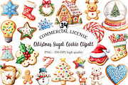 Christmas Sugar Cookie Clipart, an Illustration by designcity5 (Thumbnail 1 of 5)