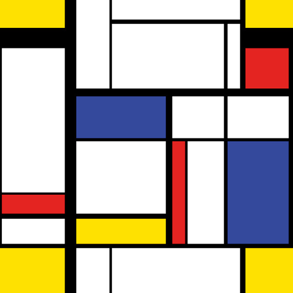 Painting in mondrian style pattern | Graphic Patterns ~ Creative Market