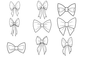 Ribbon Bows Set 2 Procreate Brush