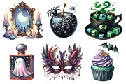 Fancy Halloween Clipart PNG, an Illustration by SinaCreation (Thumbnail 3 of 5)