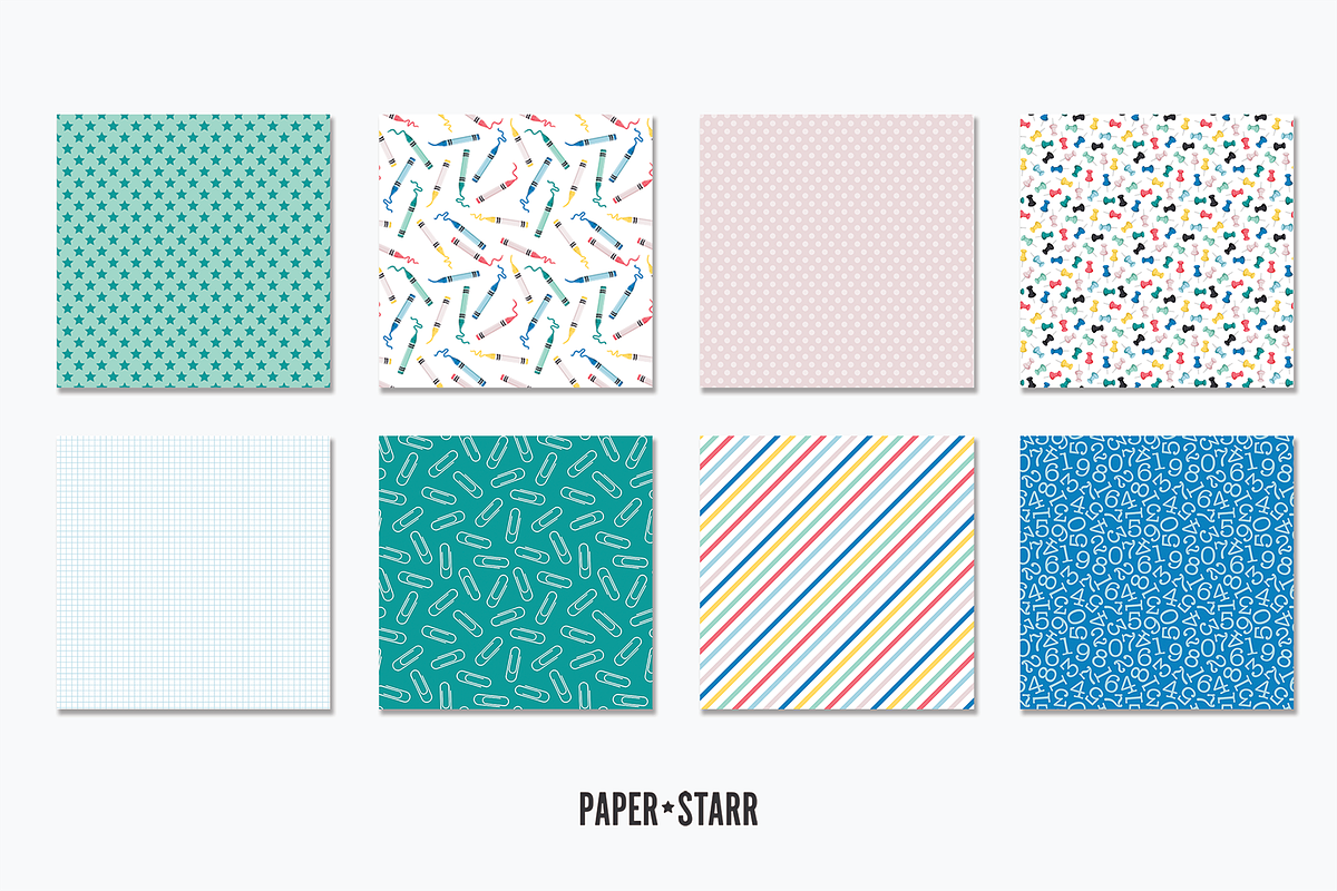 Seamless Back 2 School Digital Paper, a Pattern Graphic by Paper Starr Studio (Photo 7 of 7)