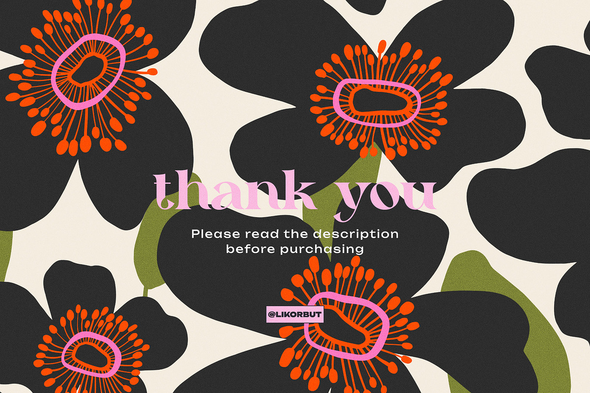 Bold Abstract Modern Flowers Pattern, a Pattern Graphic by likorbut (Photo 12 of 12)