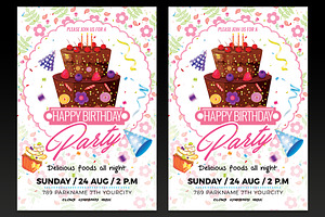 Birthday Party Flyer Template