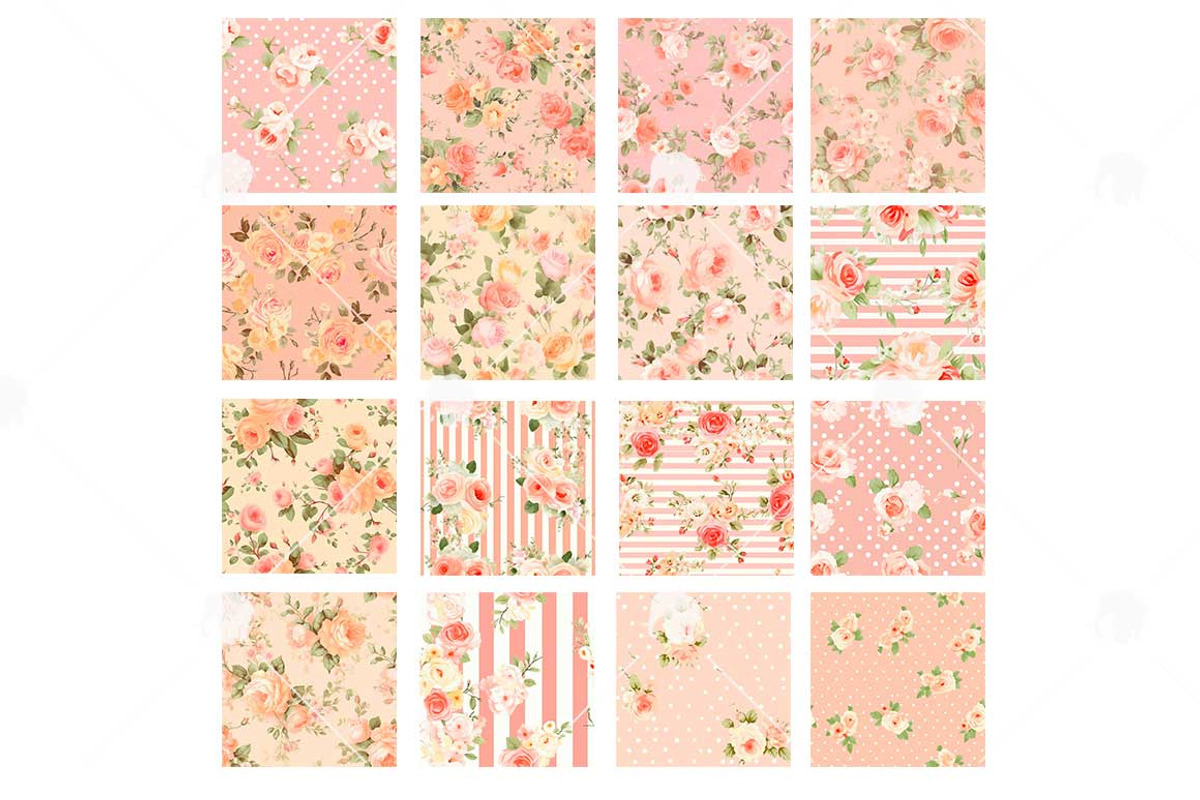 Shabby Chic seamless pattern w15, a Pattern Graphic by Kalindiprints