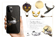 Cute Halloween Witch Ghost Clipart, a Seasonal Illustration by KaramfilaS (Thumbnail 7 of 9)