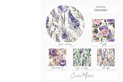 Watercolor Lavender Seamless Pattern, a Texture Graphic by Creative Matrix82 (Thumbnail 2 of 4)