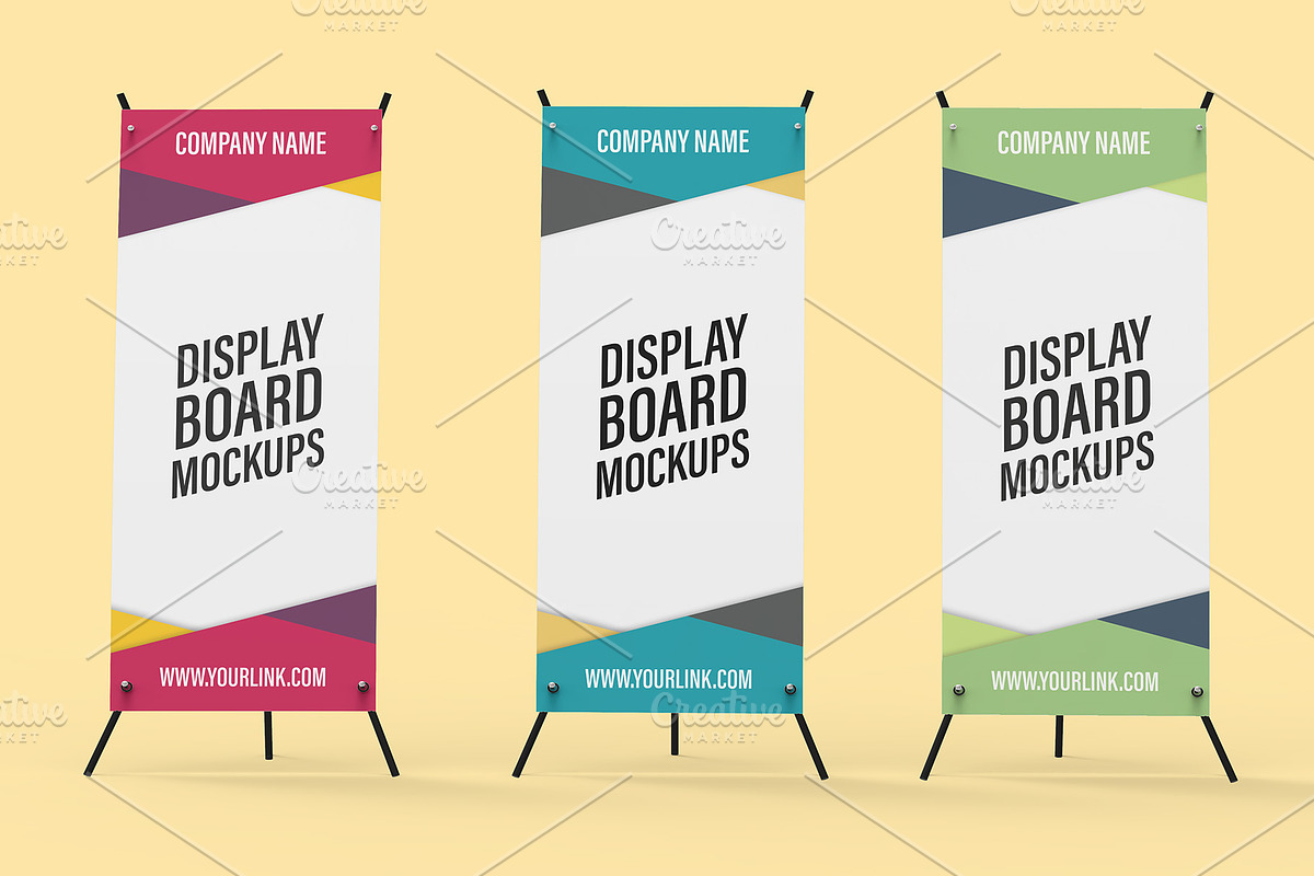 Display Board Mockups, a Product Mockup by Illusiongraphic | Creative ...