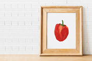 Watercolor peppers, a Food Illustration by Maria's little shop (Thumbnail 3 of 7)