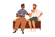People give flowers and gifts set, a Person Illustration by Good Studio (Thumbnail 5 of 12)