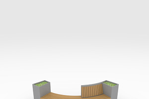 3D Model Bench Park 9