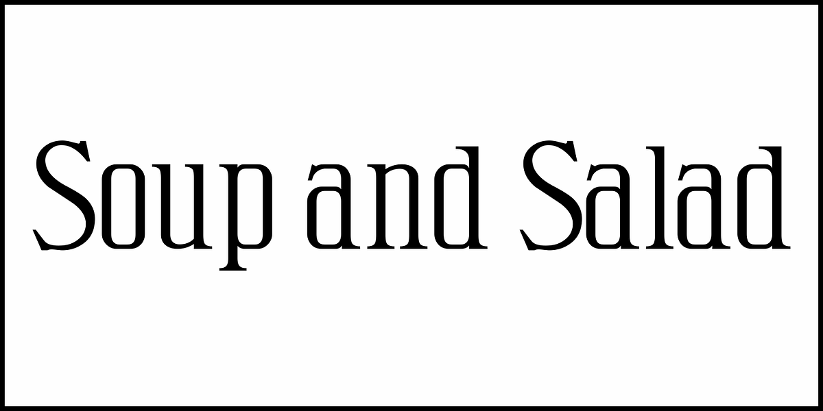 Soup and Salad JNL, a Serif Font by Jeff Levine Fonts (Photo 2 of 5)