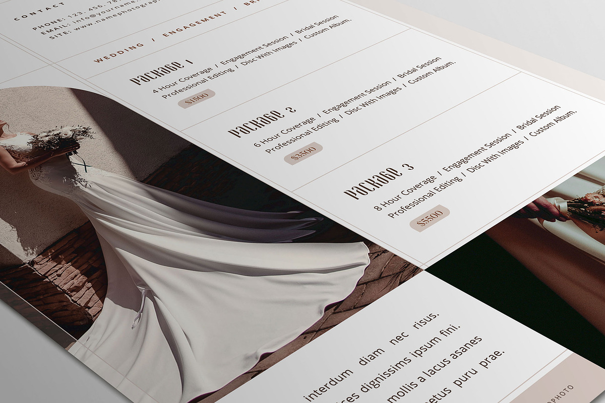 Photography Price Guide, a Flyer Template by Agape Design (Photo 4 of 6)