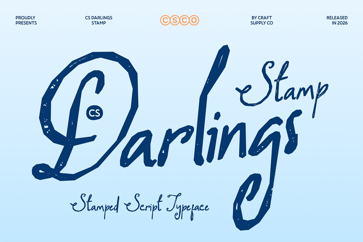 CS Darlings Stamp, a Handwritten Font by Craft Supply Co. (Photo 1 of 8)