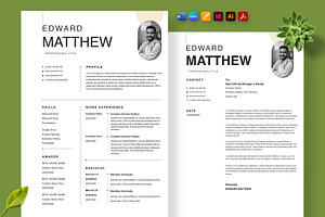Professional Resume Template, a Resume Template by Nur Designer