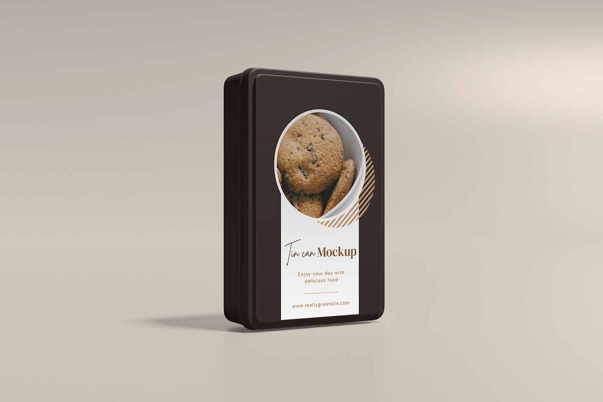 Tin Can Box mockup, a Packaging Mockup by xavier_studio (Photo 4 of 5)