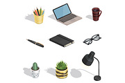 Workspace VECTOR isometric icons, a Finance Illustration by Natalka Dmitrova art (Thumbnail 10 of 16)
