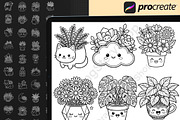 150 Terrarium Procreate Stamps, a Brush Add-On by DrawingStoryShop (Thumbnail 2 of 6)