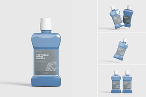 Mouthwash bottle mockup, a Packaging Mockup by tiyasprabawa