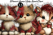 Whimsical Summer Baby Animals Clipar, an Illustration by DreamArtGraphic (Thumbnail 1 of 7)