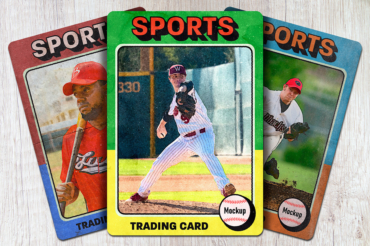 Sports Trading Card Mockup, a Card Template by Medialoot (Photo 1 of 5)