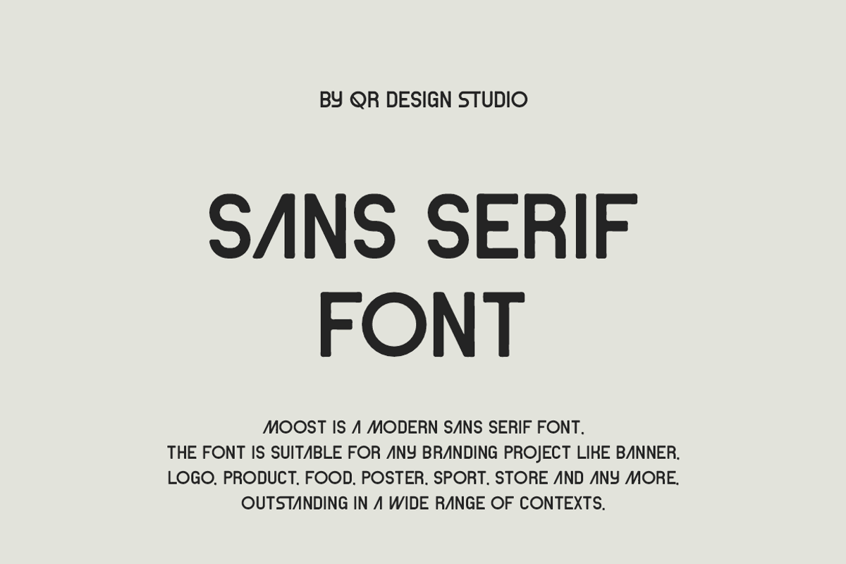 Moost - Futuristic & Logo Font, a Sans Serif Font by QR Design Studio (Photo 2 of 7)