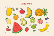 Line Art Fruits Collection, an Object Graphic by Brandearth RRGraph (Thumbnail 2 of 7)