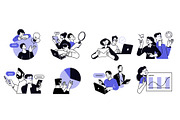Teamwork, a Person Illustration by PureSolution (Thumbnail 3 of 6)