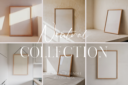 Frame Mockup Bundle - Neutral & Warm, a Household Mockup by The White Space Co.