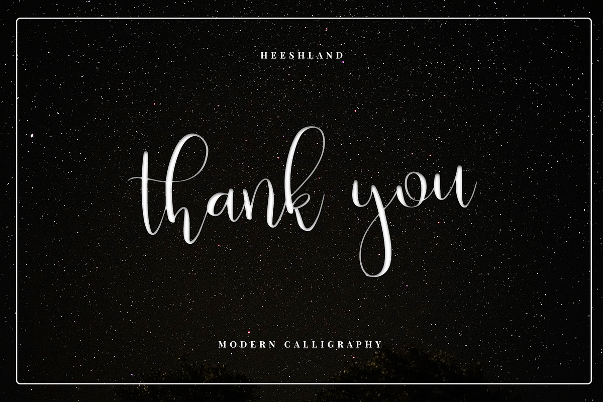 Heeshland - Modern calligraphy font preview 5