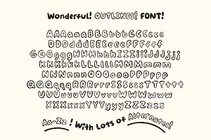 Wonderful Outlines! A Painted Font