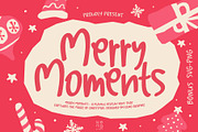 Merry Moments Font, a Handwritten Font by KengGraphic (Thumbnail 1 of 7)