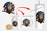 Owl 4th of July Clipart, a Graphic by Artnoy (Thumbnail 4 of 5)