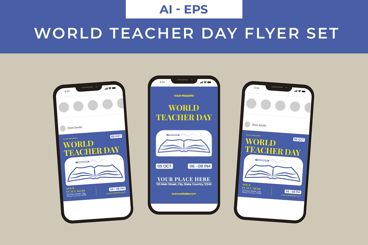 World Teacher Day Flyer Set preview 2