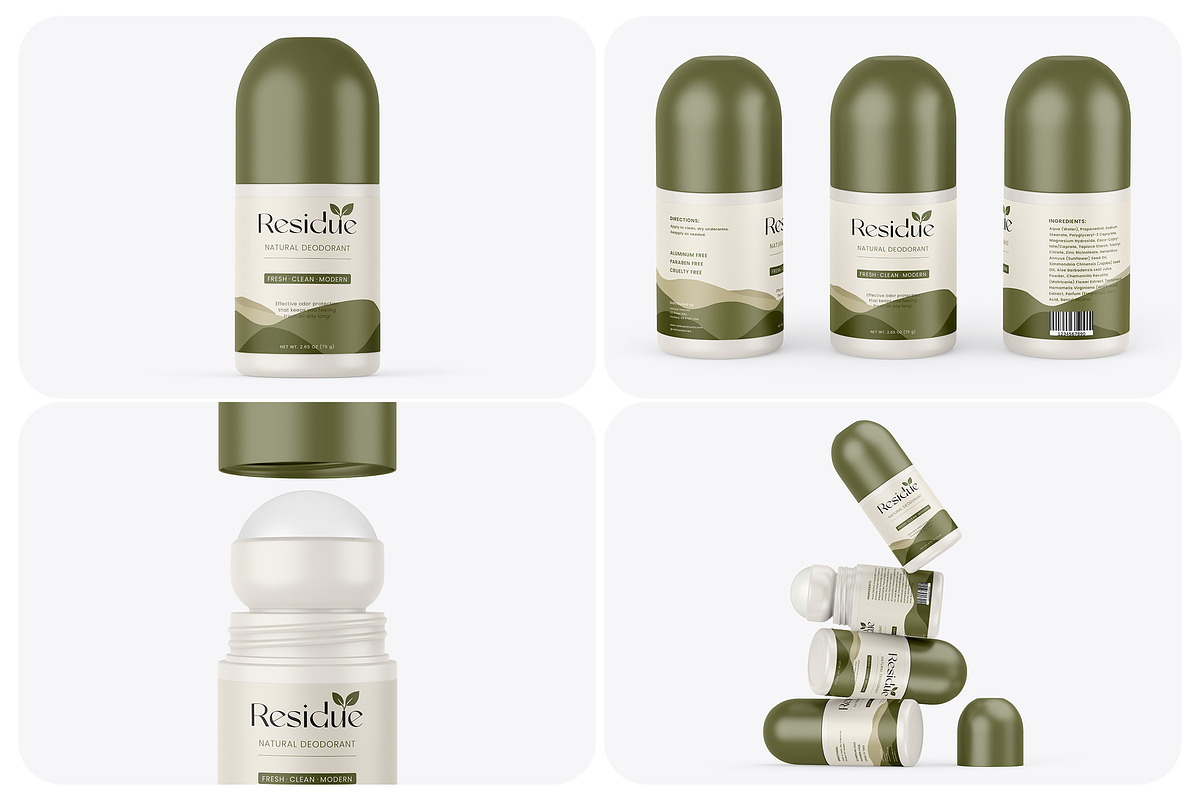 Deodorant Roll-On Mockups, a Packaging Mockup by Mockups Planet (Photo 1 of 5)
