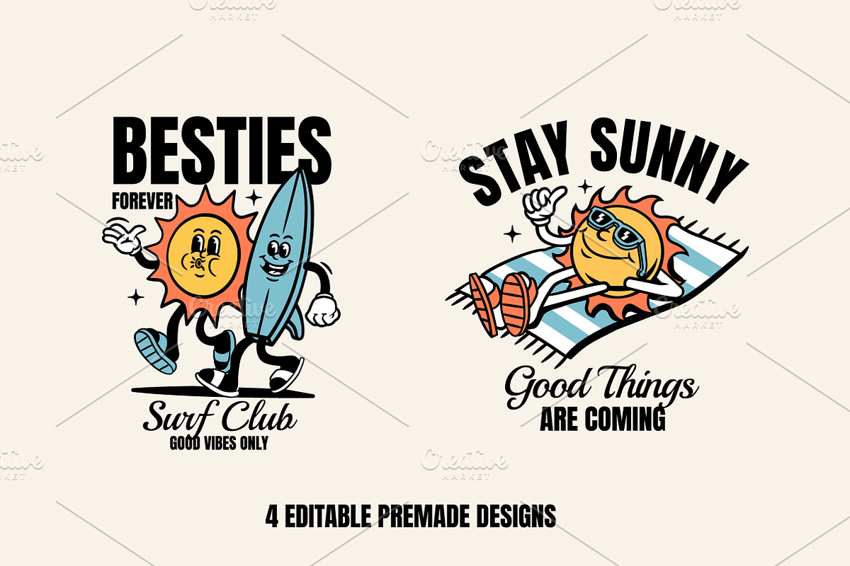 Surf Cartoon Set, a Graphic by cd-design.co (Photo 3 of 7)