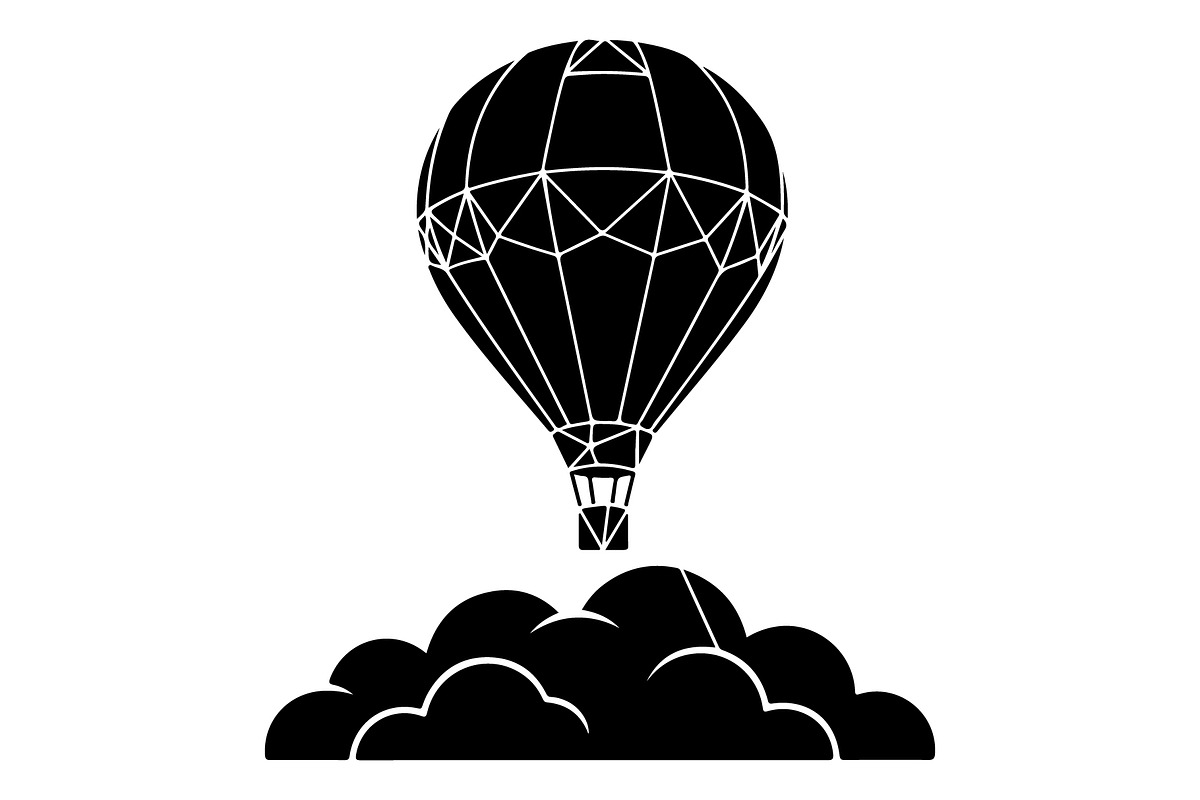 Hot Air Balloon Silhouette Bundle, an Object Illustration by Gaye Art (Photo 9 of 31)