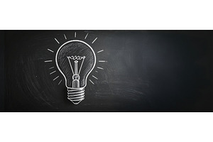 Lightbulb illustration drawn on, a School & Education Photo by Igor Tichonow